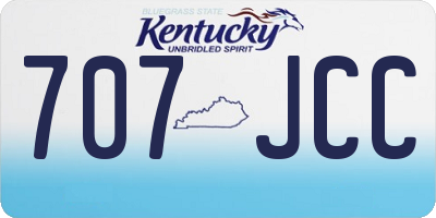 KY license plate 707JCC