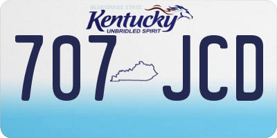 KY license plate 707JCD