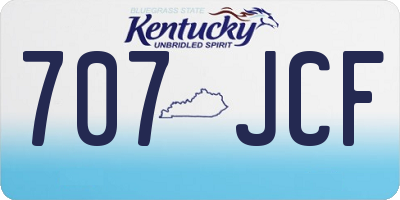 KY license plate 707JCF