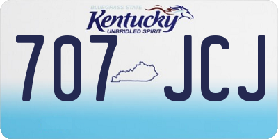 KY license plate 707JCJ