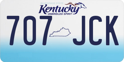 KY license plate 707JCK