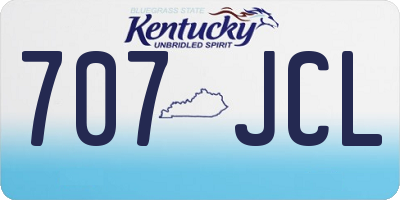 KY license plate 707JCL