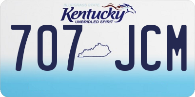 KY license plate 707JCM