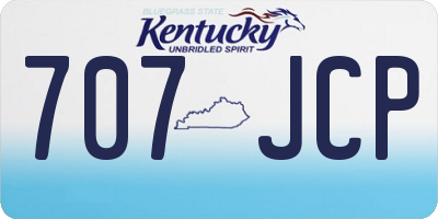 KY license plate 707JCP