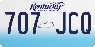 KY license plate 707JCQ