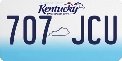 KY license plate 707JCU