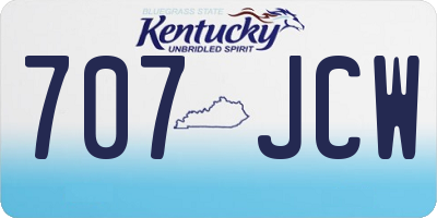 KY license plate 707JCW