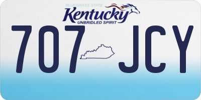 KY license plate 707JCY