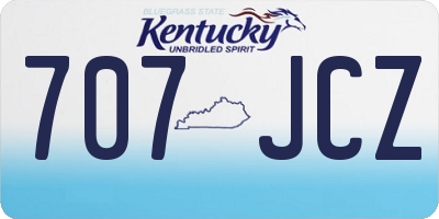 KY license plate 707JCZ