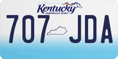 KY license plate 707JDA