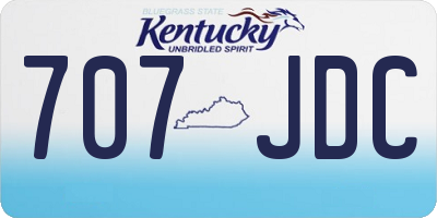 KY license plate 707JDC