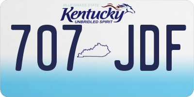KY license plate 707JDF