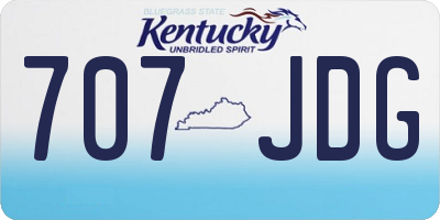 KY license plate 707JDG