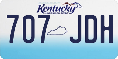 KY license plate 707JDH