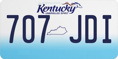 KY license plate 707JDI