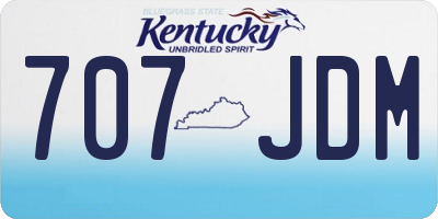 KY license plate 707JDM