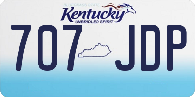 KY license plate 707JDP