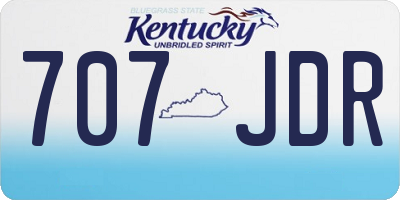 KY license plate 707JDR