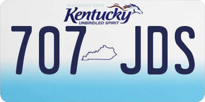 KY license plate 707JDS