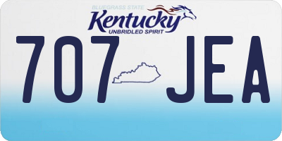 KY license plate 707JEA