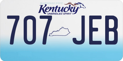 KY license plate 707JEB