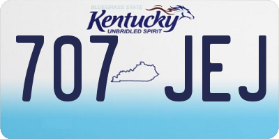 KY license plate 707JEJ