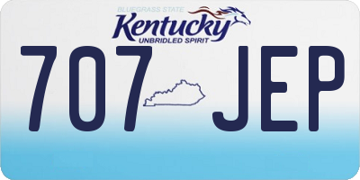 KY license plate 707JEP