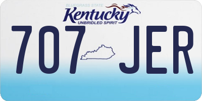 KY license plate 707JER