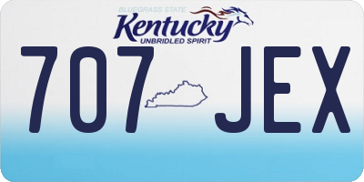 KY license plate 707JEX