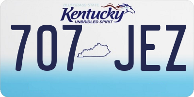 KY license plate 707JEZ