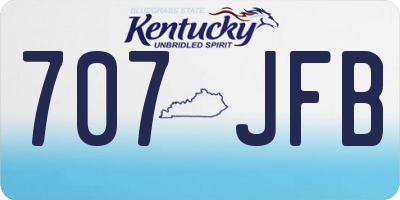 KY license plate 707JFB