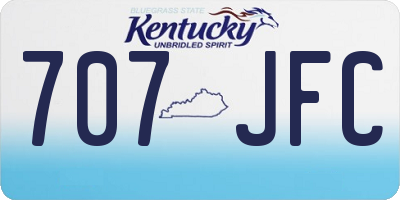 KY license plate 707JFC