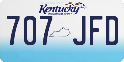 KY license plate 707JFD
