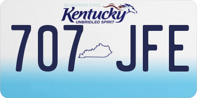 KY license plate 707JFE