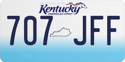 KY license plate 707JFF