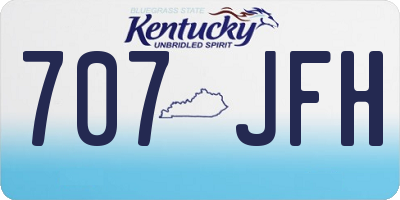 KY license plate 707JFH