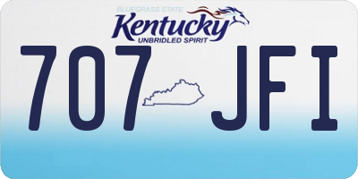 KY license plate 707JFI