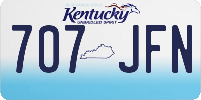 KY license plate 707JFN