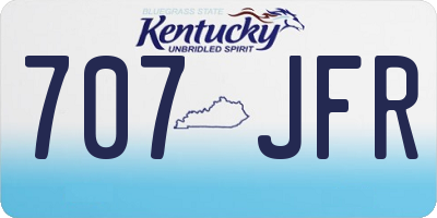 KY license plate 707JFR