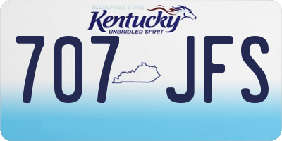 KY license plate 707JFS