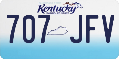 KY license plate 707JFV
