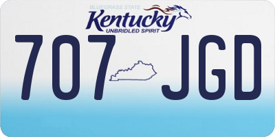 KY license plate 707JGD