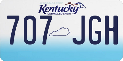 KY license plate 707JGH