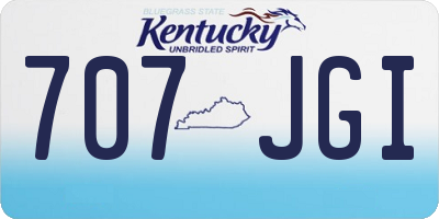 KY license plate 707JGI