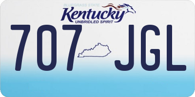 KY license plate 707JGL