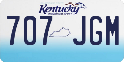 KY license plate 707JGM