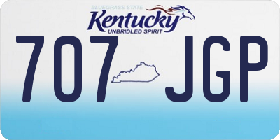 KY license plate 707JGP