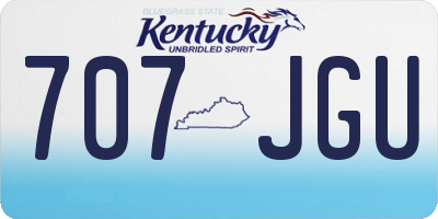 KY license plate 707JGU