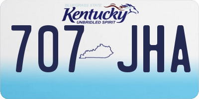 KY license plate 707JHA