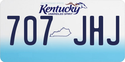 KY license plate 707JHJ